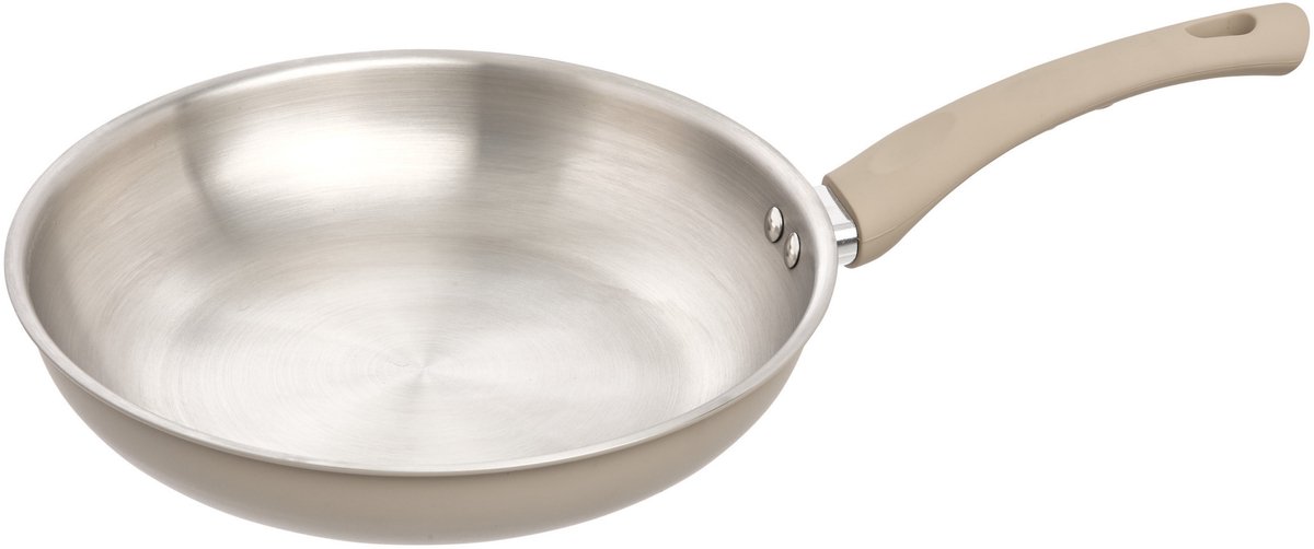 5Five koekenpan Paris - D26 cm - RVS - aluminium - beige/zilver - pannen - alle warmtebronnen