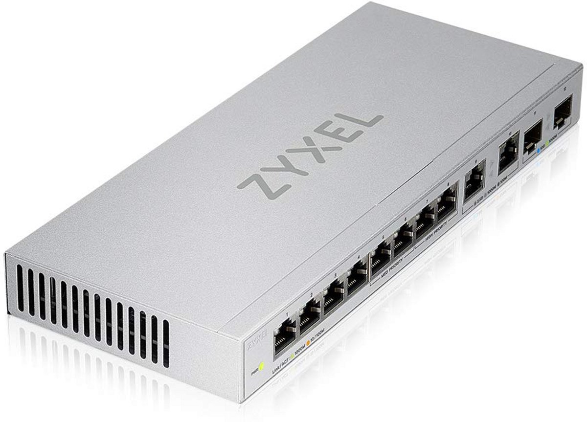 Multi-Gig Unmanaged Switch met 2x 10G SFP+ en 2x 2.5G poorten