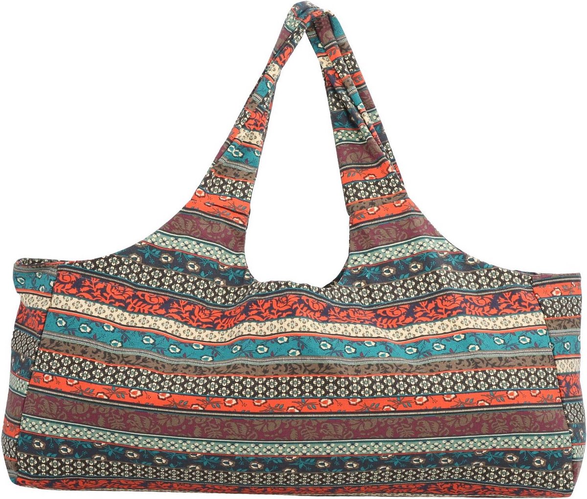 Extra Grote Linnen Yogatas met Voorvak - Strandtas, Sporttas en Shopper