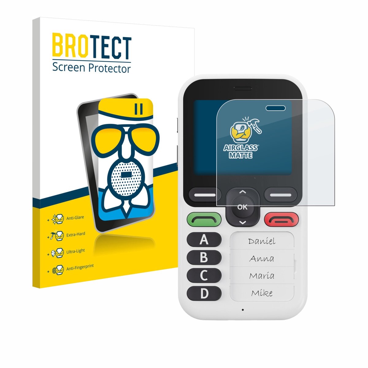 BROTECT - Screenprotector voor Doro Leva X10 - Folie Beschermfolie Beschermglas matte