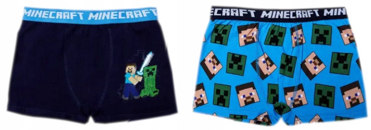 Minecraft Boxershorts - 6 jaar - Ondergoed - Onderbroek - 2 stuks - Voor kinderen - Minecraft uitvoering