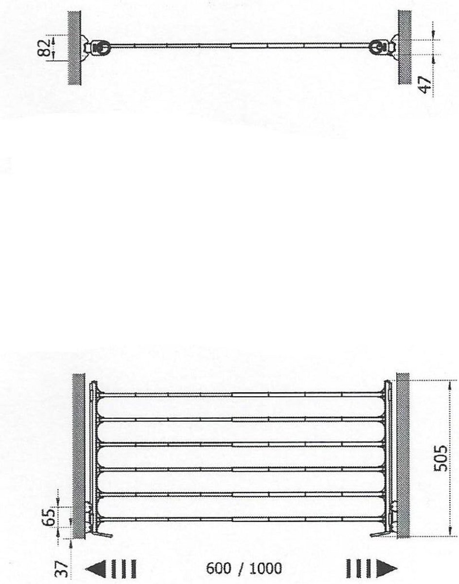 Uitschuifbare Kledingroede voor Garderobe Aluminium Transparant