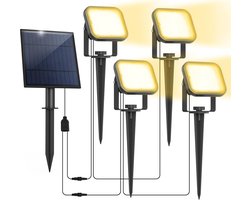 Waterdichte Solar Spotlights Buiten met 20 LED, Schemer tot Dageraad