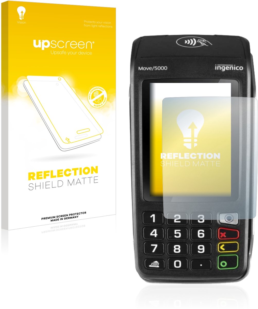 upscreen - Screenprotector voor ingenico Move 5000 - Folie Beschermfolie anti glare matte