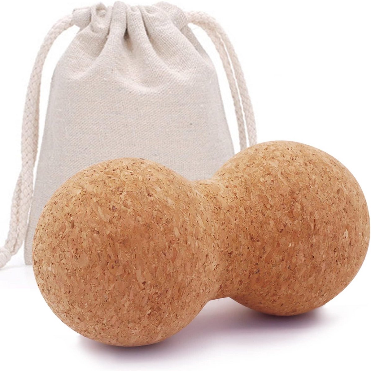 Dubbele Pinda Massagebal van Kurk voor Diepe Weefselmassage en Triggerpoints