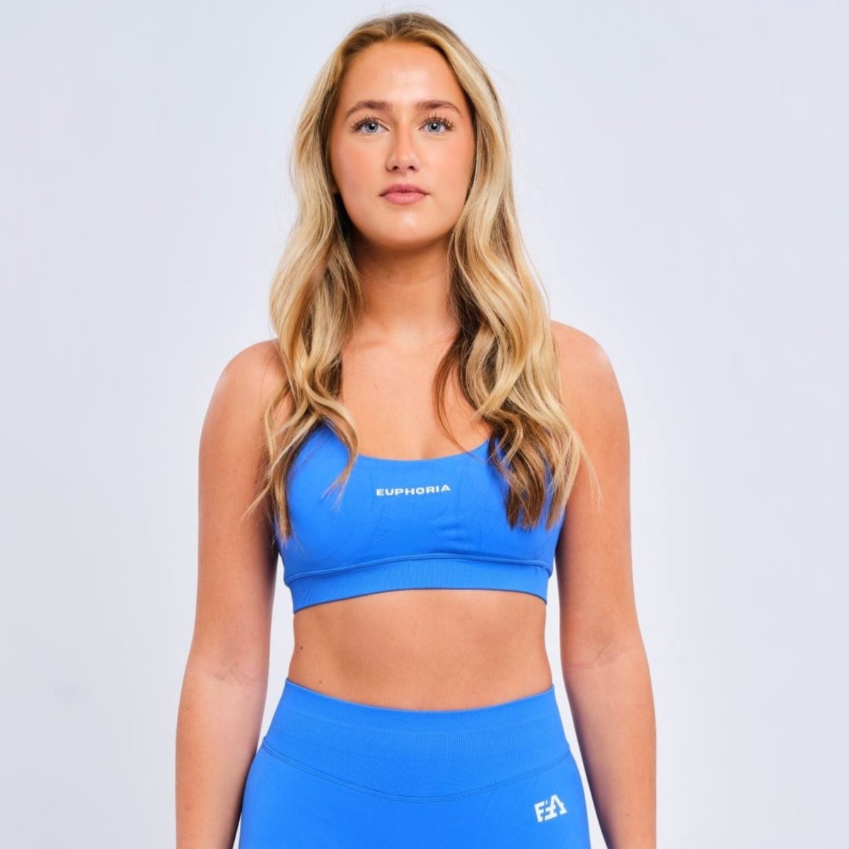 Euphoria Sport BH - Sportkleding Dames - Zonder Beugel - Uitneembare Pads - Vochtafvoerend - Blauw - Maat S