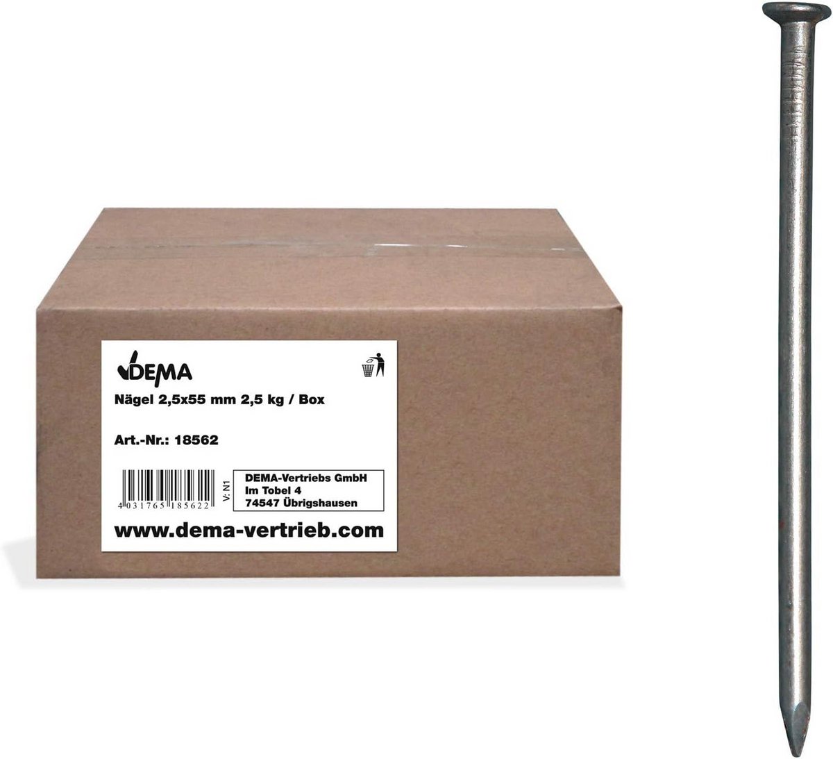 Stevige Stalen Spijkers 80 mm - 5 kg Box voor Hout en Bouw
