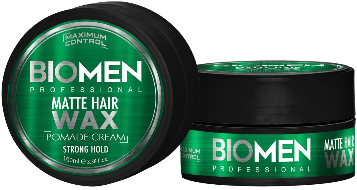 Biomen Professional Matte Hair Wax – 100ml – Strong Hold – Vegan Styling Wax voor Haar & Baard – Natuurlijke Matte Finish - Haarwax - wax voor mannen - Styling wax - Vegan haarwax