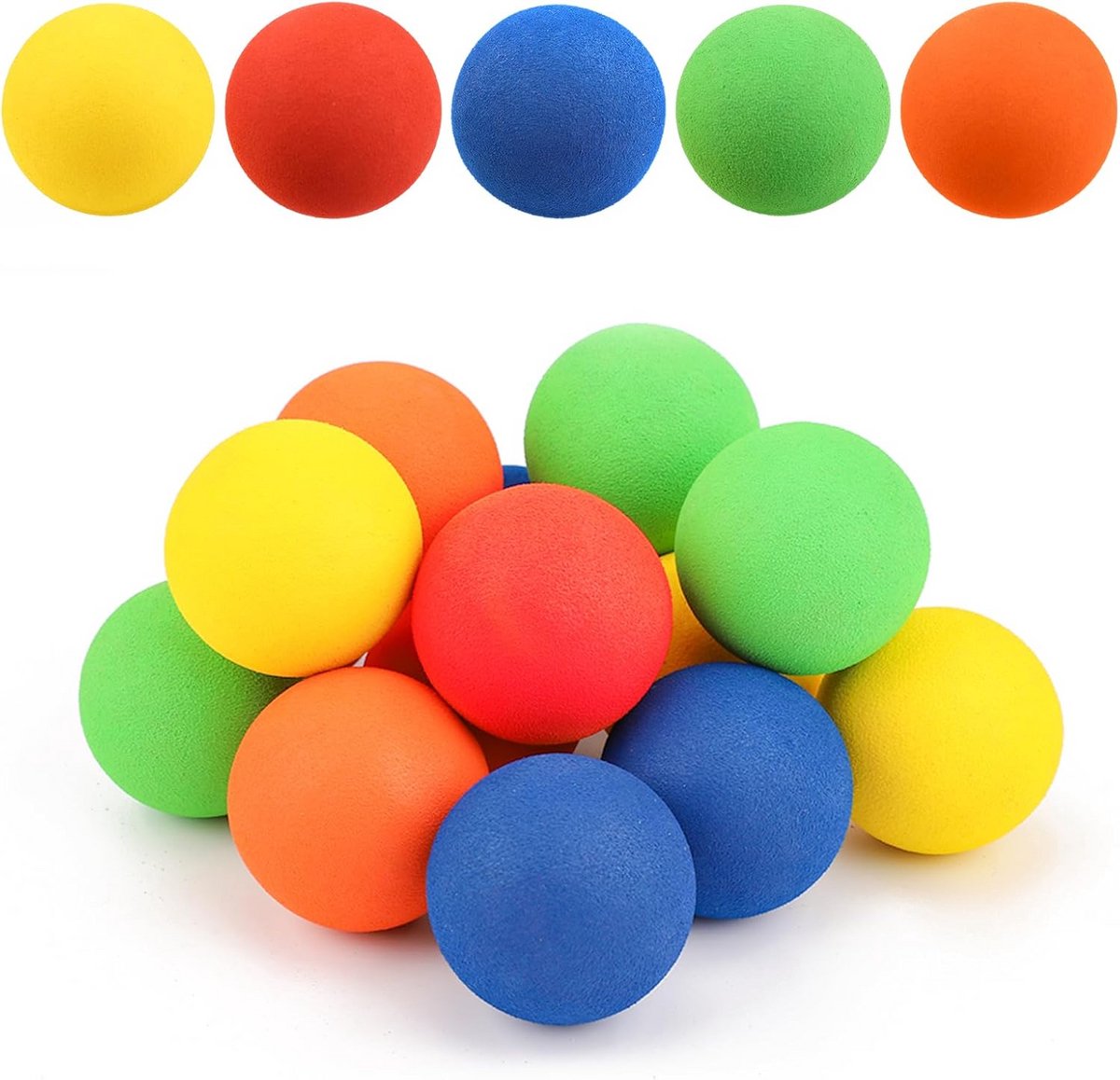 15x Zachte Schuim Hockeyballen 5cm - Kleurrijk Indoor Ballenset voor Kinderen