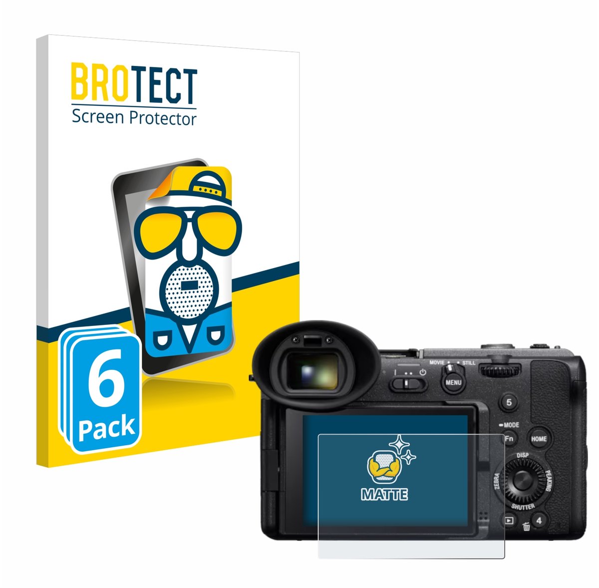 BROTECT - Screenprotector voor Sony Cinema Line FX2 - Folie Beschermfolie matte 6 Stuks