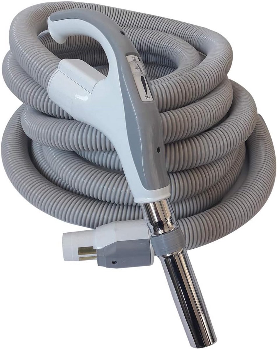 Centrale stofzuigerslang met aan/uit schakelaar en draaibare slanggreep 10 m 32 mm aansluiting voor accessoires 37 mm