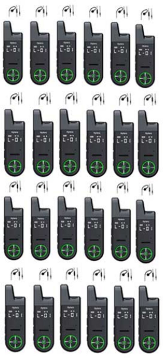 Set van 24 Hytera S1 mini LF portofoon vergunningvrij PMR446 met G-shape oortje
