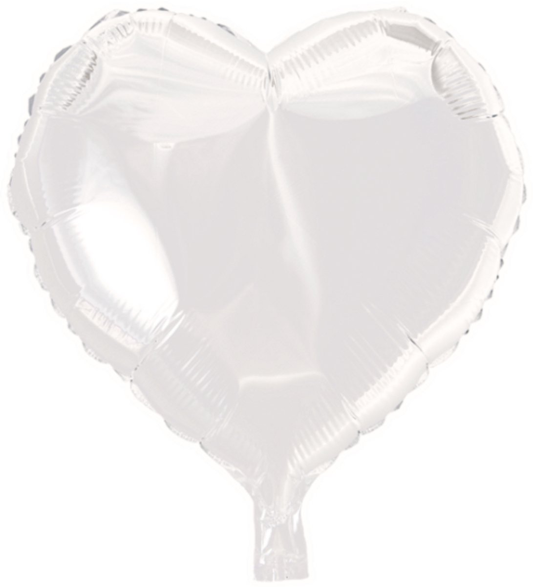 Folie ballon hart wit 46 cm