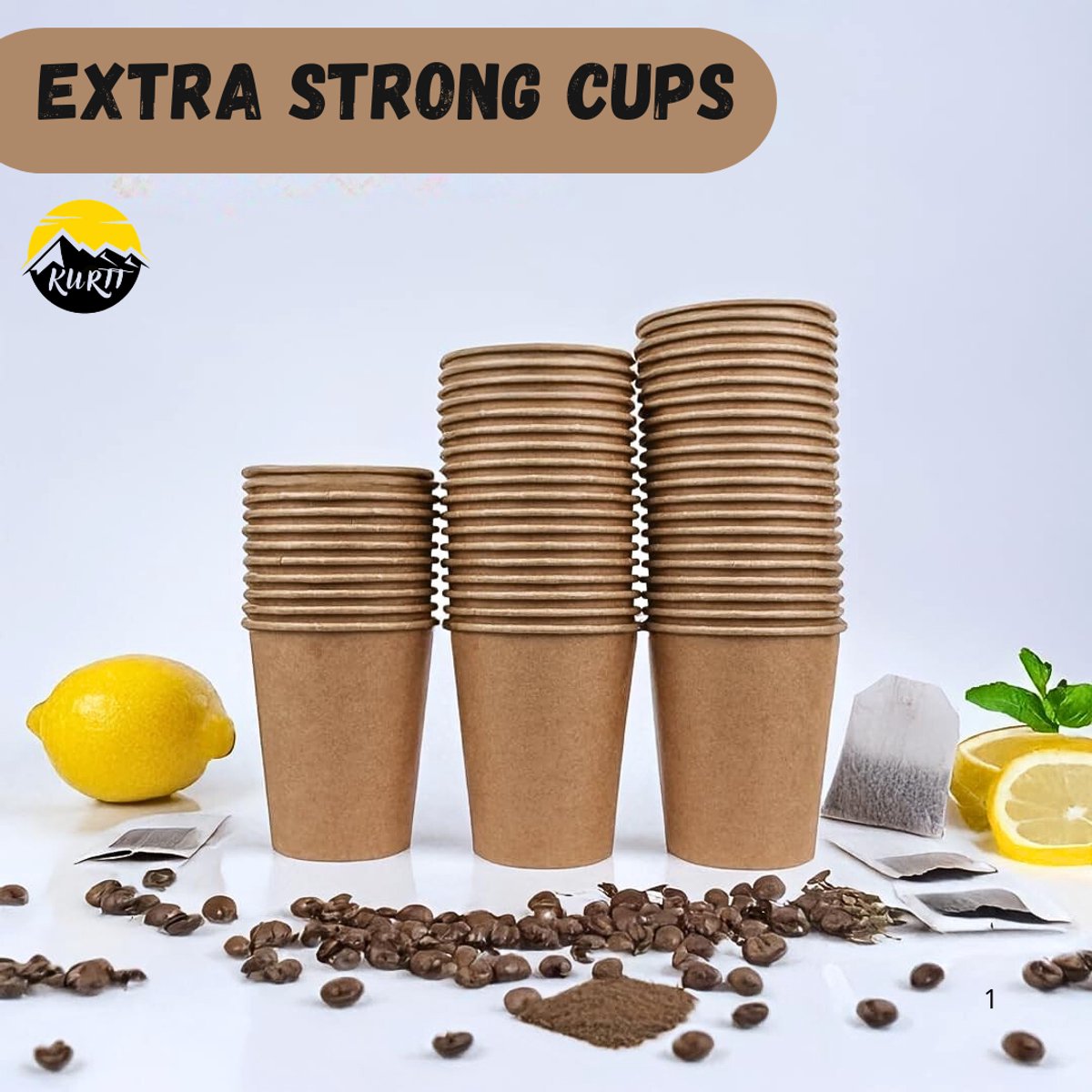 KURTT 1000x koffiebekers to go (extra stevig) dubbele wand, koffiebeker karton - 8oz/200ml Bruin -Drinkbeker - Koffiebeker - Kartonnen Beker - Wegwerpbeker - Papieren Beker — cadeau in Cadeau-ideeën - foto 2