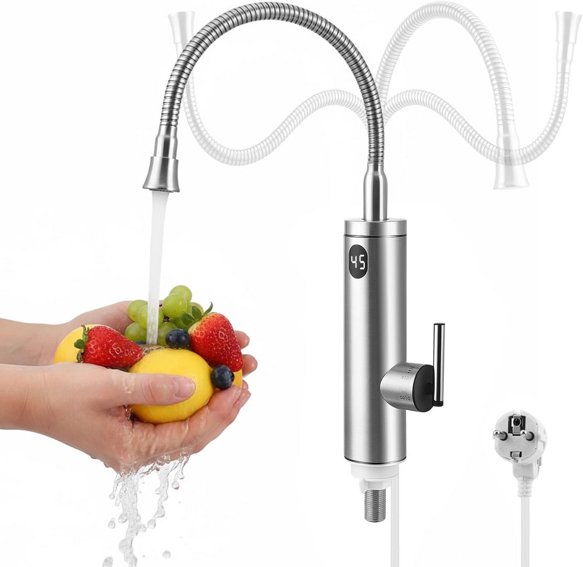 Elektrische Keukenkraan met Directe Waterverwarming en LCD Display