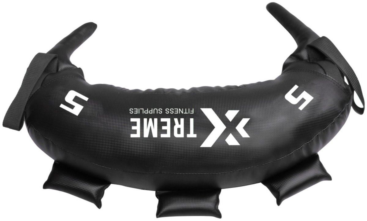 Xtreme Fitness Premium Bulgarian Bag 5 KG - Zwart Wit – Powerbag – Sandbag – Gewichtzak – Zandzak – Weightbag – Hyrox Training – Krachttraining – Crossfit – Home Gym