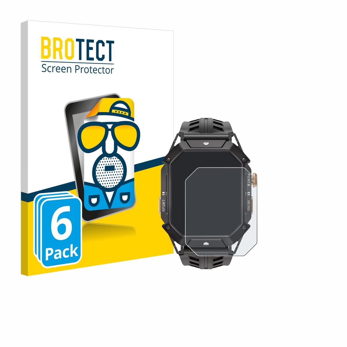 BROTECT - Screenprotector voor Oukitel BT80 - Folie Beschermfolie matte 6 Stuks