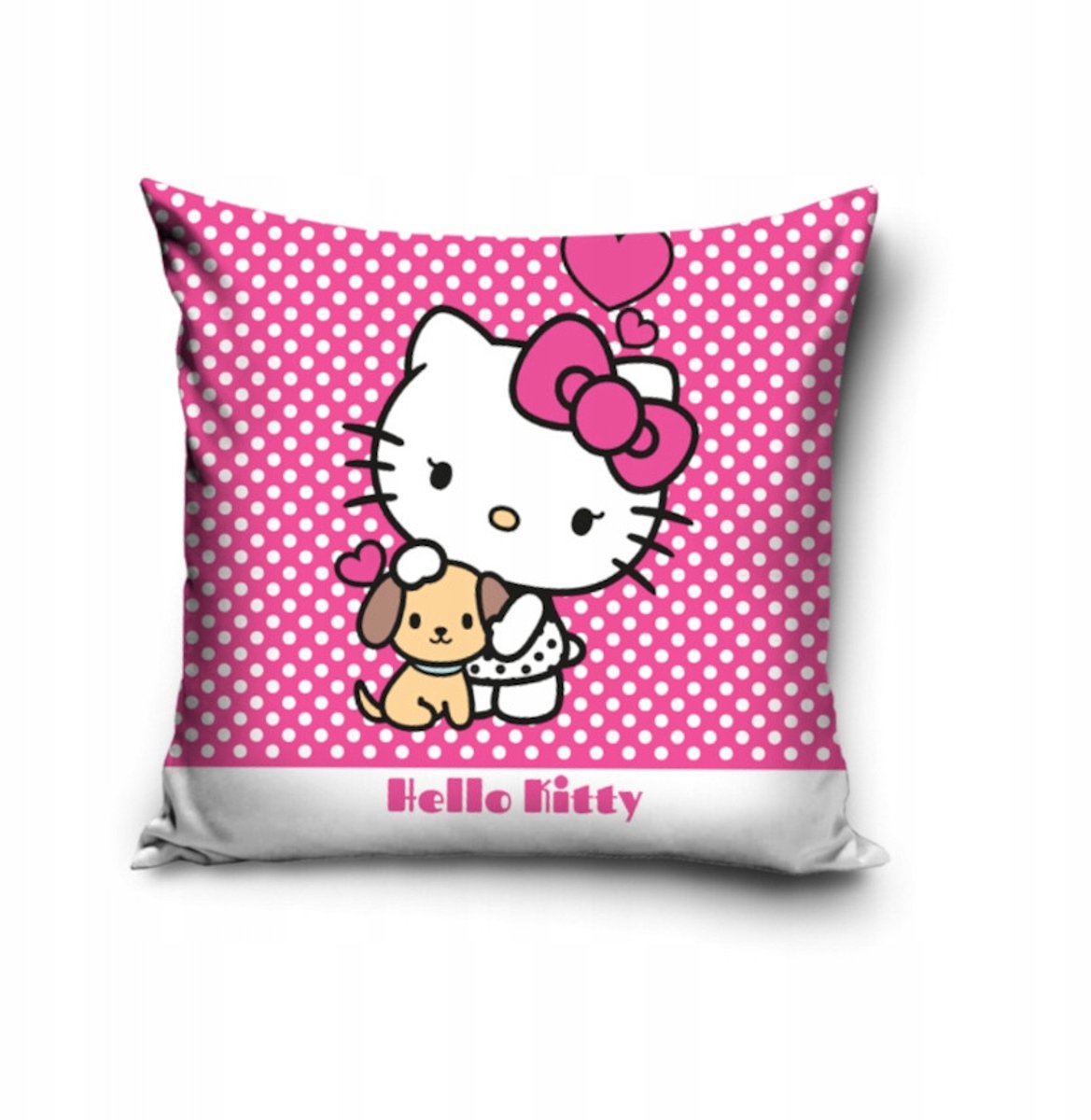 Hello Kitty Hallo Kat Puppy Velvet Kussensloop 40x40 cm Roze