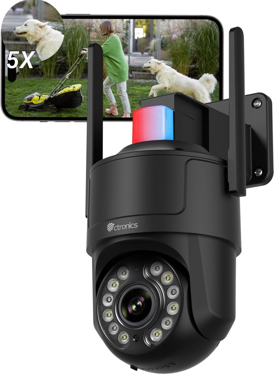 8MP 4K Wifi Buiten Beveiligingscamera met Nachtzicht