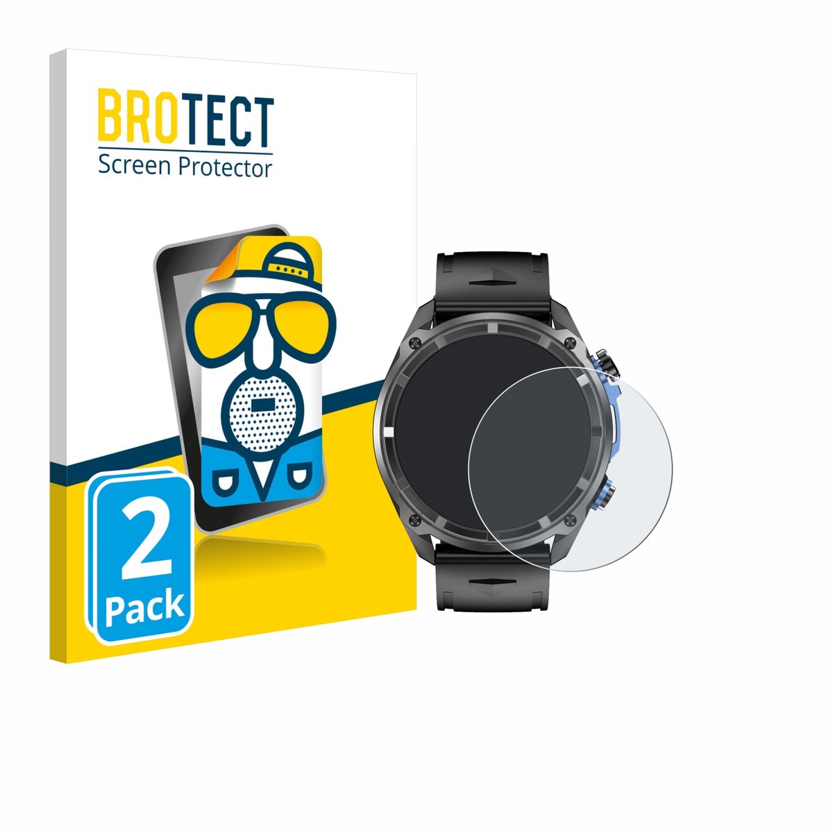 BROTECT - Screenprotector voor Rogbid GeoX1 1.43" - Folie Beschermfolie matte 2 Stuks