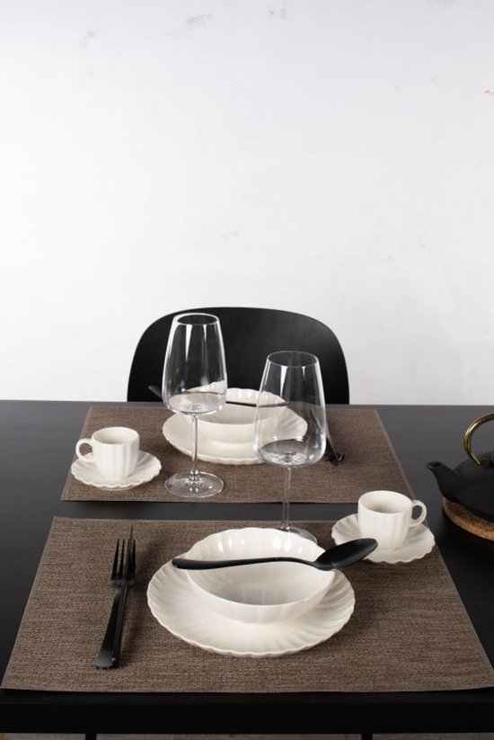 ZICZAC - Set de table PURUS - SET/6 - antibactérien, brun