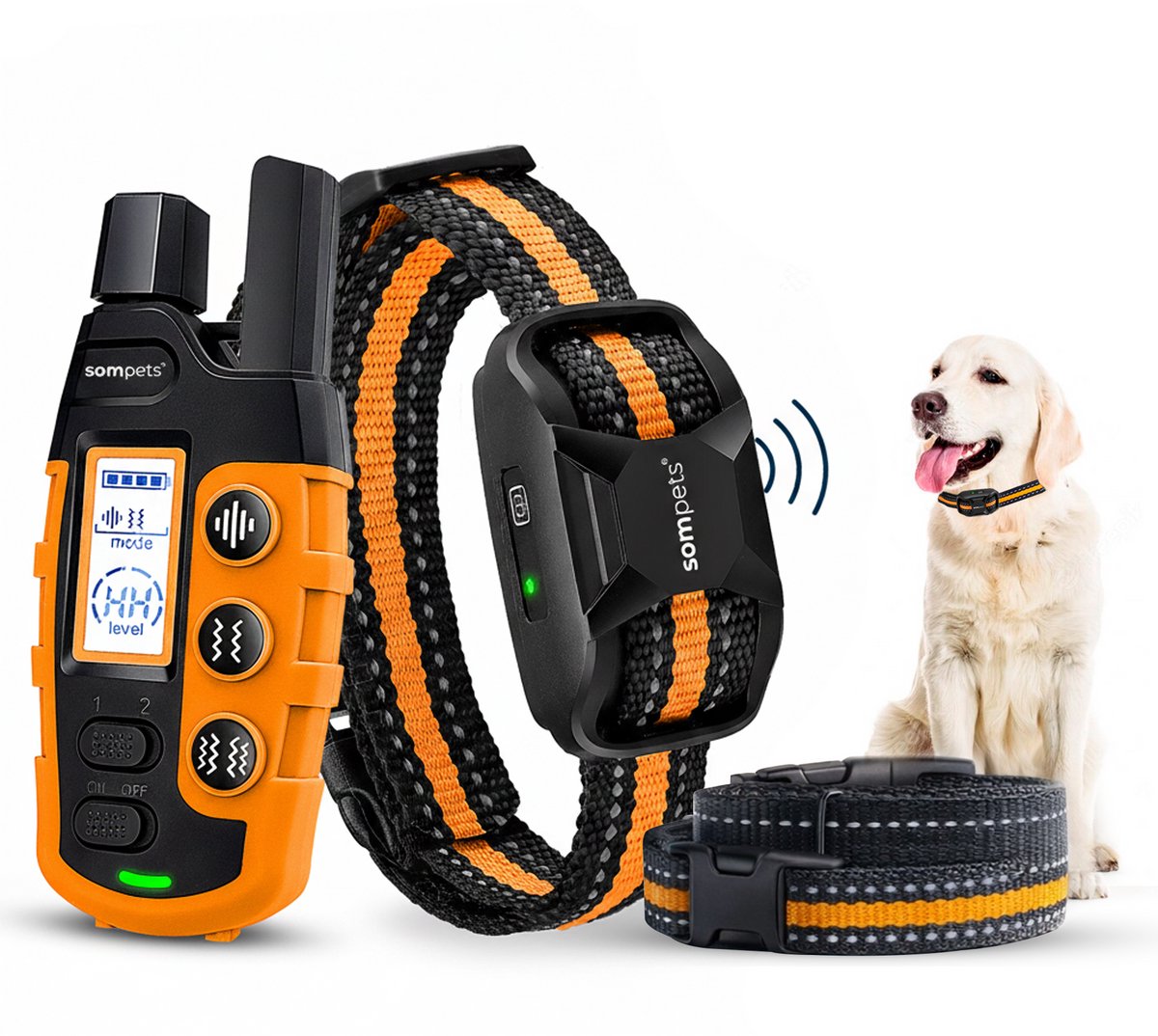 Sompets anti blafband met afstandsbediening 3-in-1 trainingshalsband