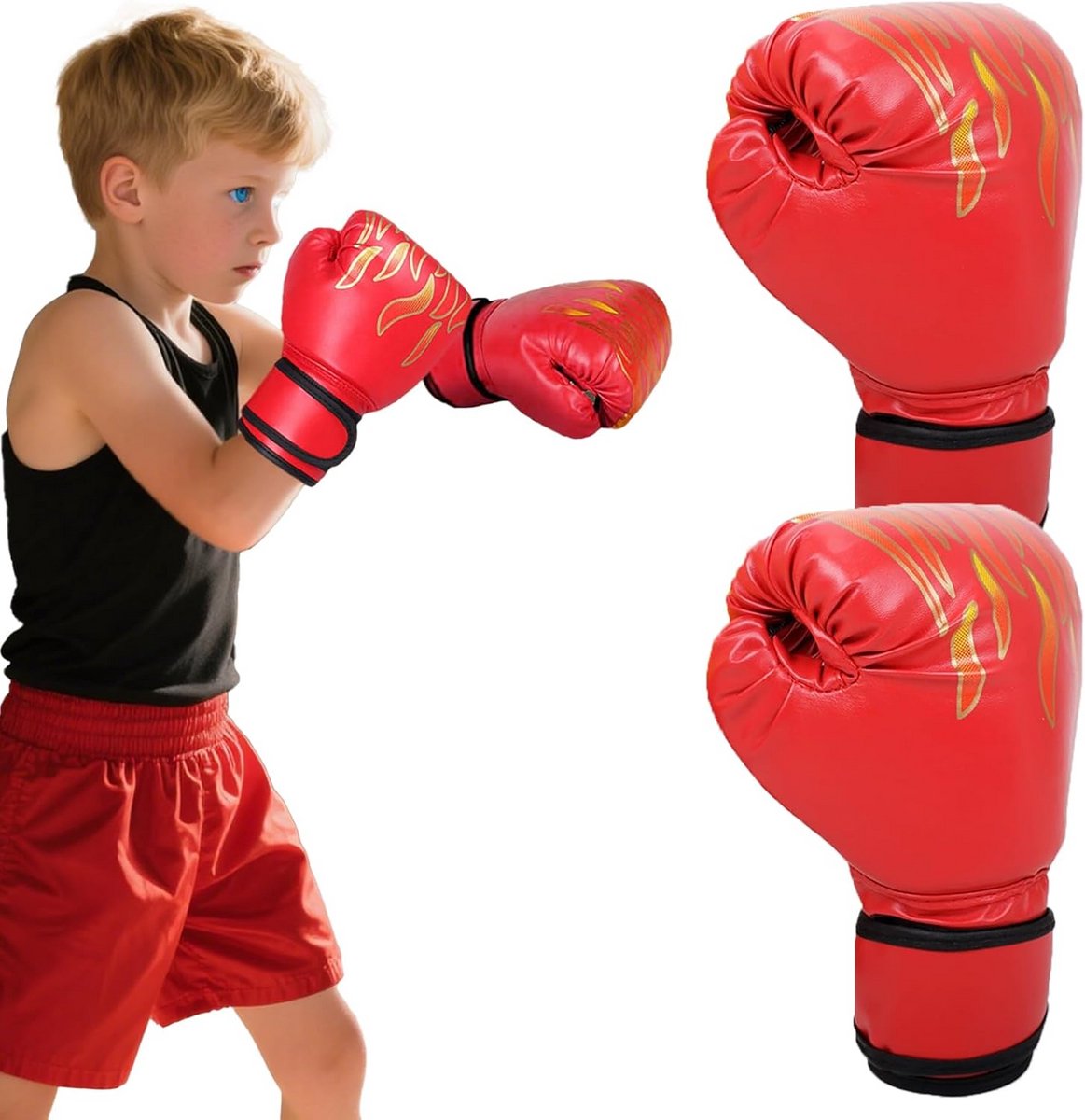 Kinder Bokshandschoenen voor Training en Sparren met Klittenband
