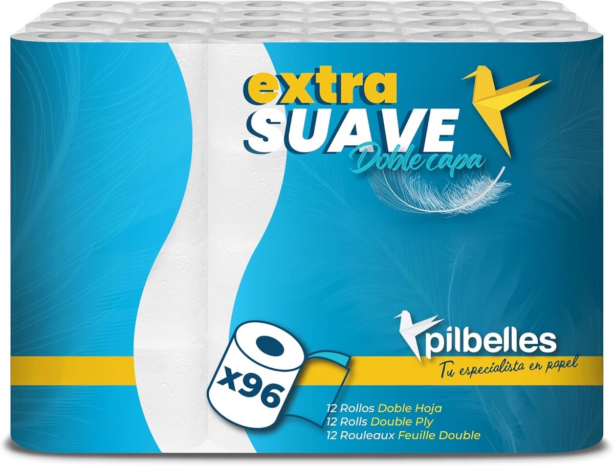 96 Rollen 2-Laags Toiletpapier Zacht en Sterk WC Papier