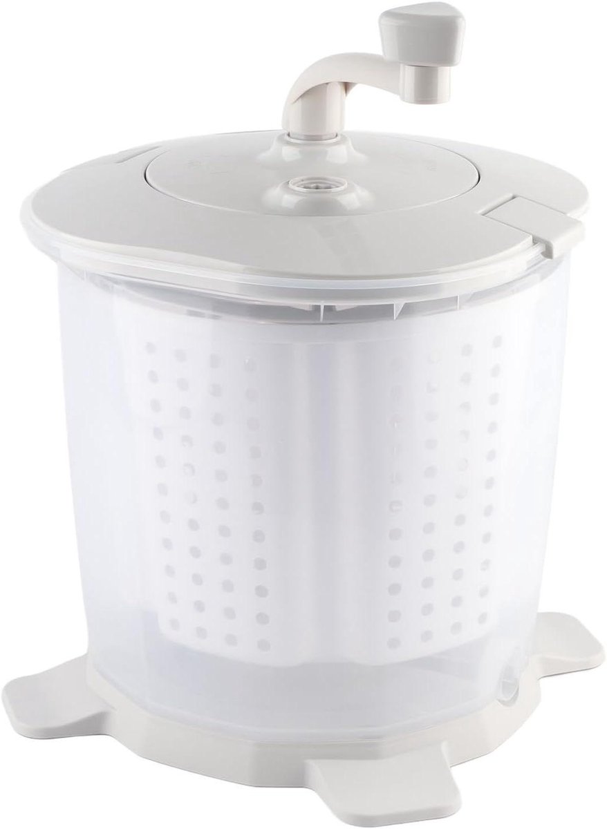 Handmatige mini-wasmachine voor ondergoed en babykleding - Draagbare reiswasmachine voor kleine items - Grijs - 15,7x13,0 inch
