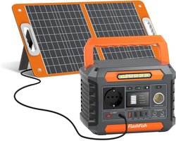 Draagbare Powerstation – Mobiele Generator – Solar Generator – Noodstroomvoorziening – Camping Accu – 144,3 Wh Capaciteit – 60W Vouwbaar Zonnepaneel