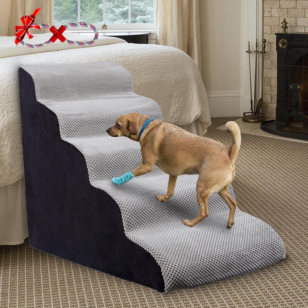 Honden en Katten Traptrede met Antislip Zachte Hoes voor Bank en Bed