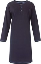 Irresistible Dames Nachthemd - Lange Mouwen - Katoen - Indigo Blauw - Maat L