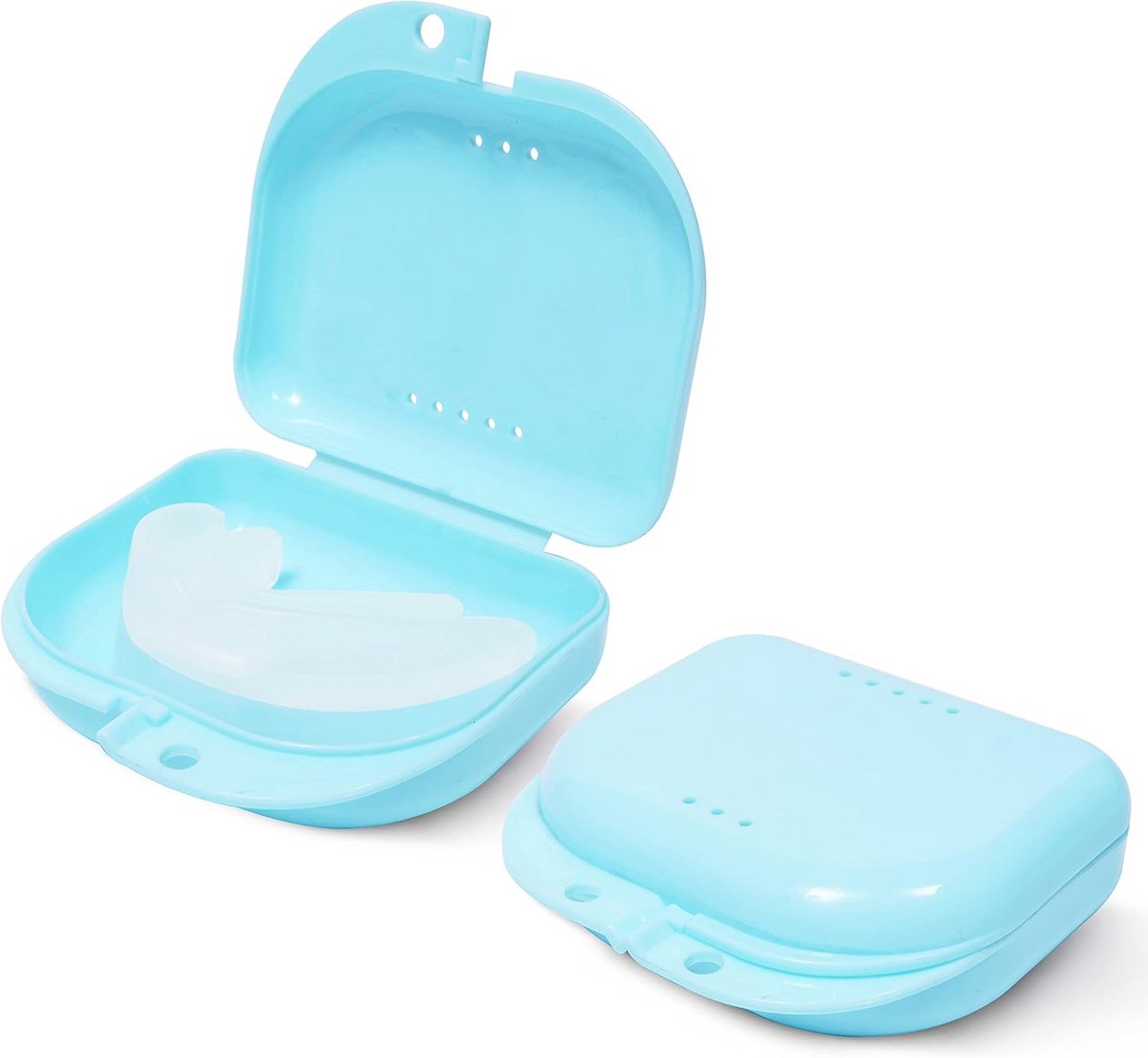 Set van 2 Retainer Hoesjes met Ventilatie - Opberghouder voor Gebitsbeschermer en Aligner - Compact en Veilig