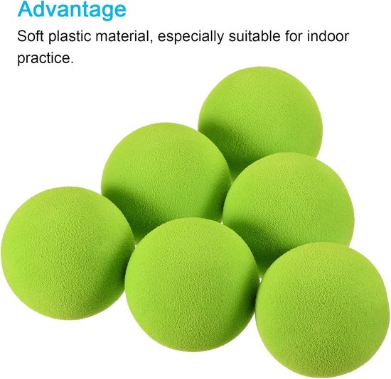 10 Stuks Golf Trainingsballen - EVA Schuim Oefenballen 42mm voor Binnen Swing Training van Merkloos — afbeelding 3
