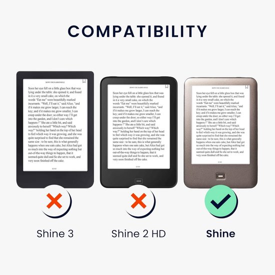 E-reader Hoes Compatibel met Tolino Shine (2013) - Beschermhoes met Magneetsluiting in Petrolkleur — afbeelding 5