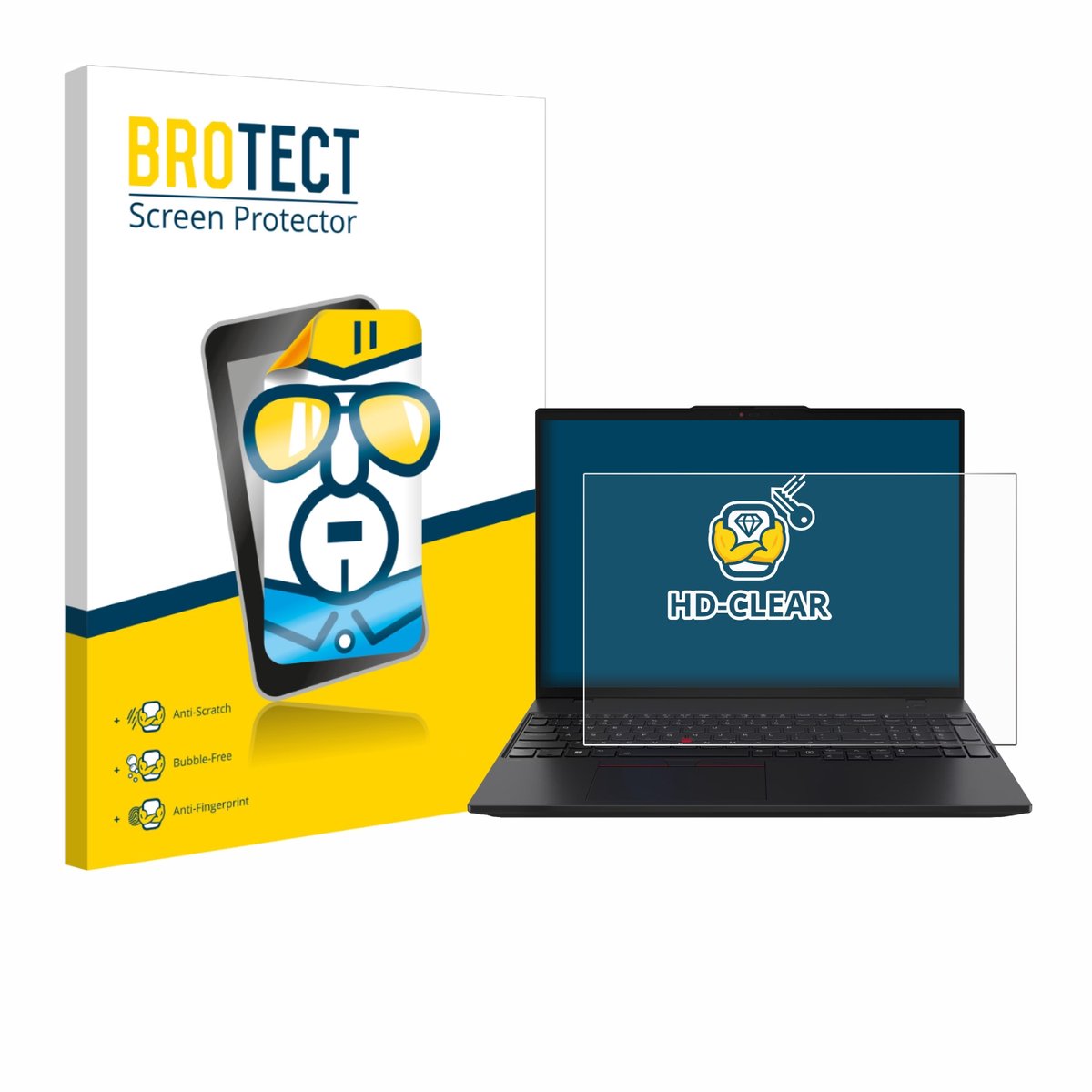BROTECT - Screenprotector voor Lenovo ThinkPad L16 Gen 2 - Folie Beschermfolie transparant