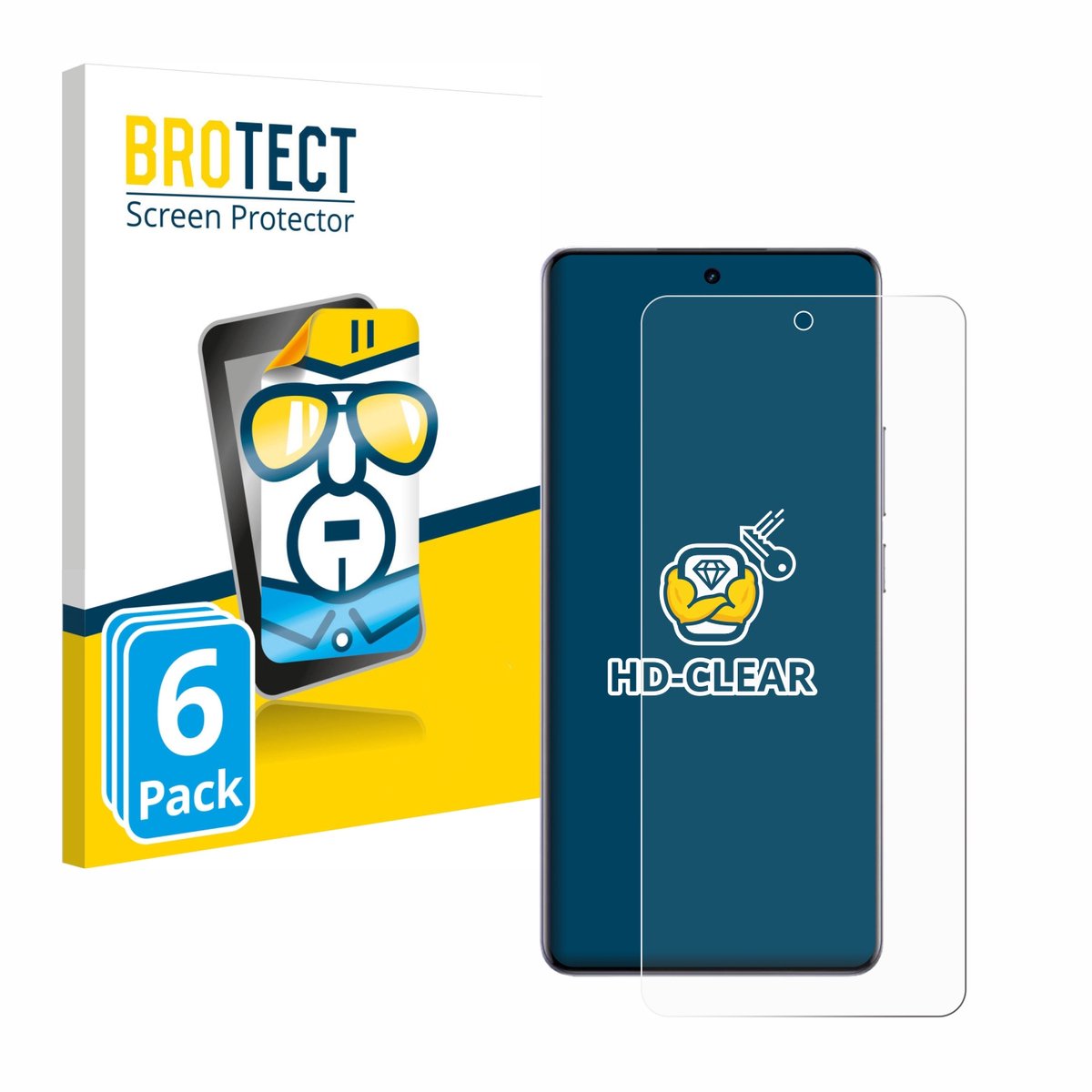 BROTECT - Screenprotector voor realme 15 Pro - Folie Beschermfolie transparant 6 Stuks