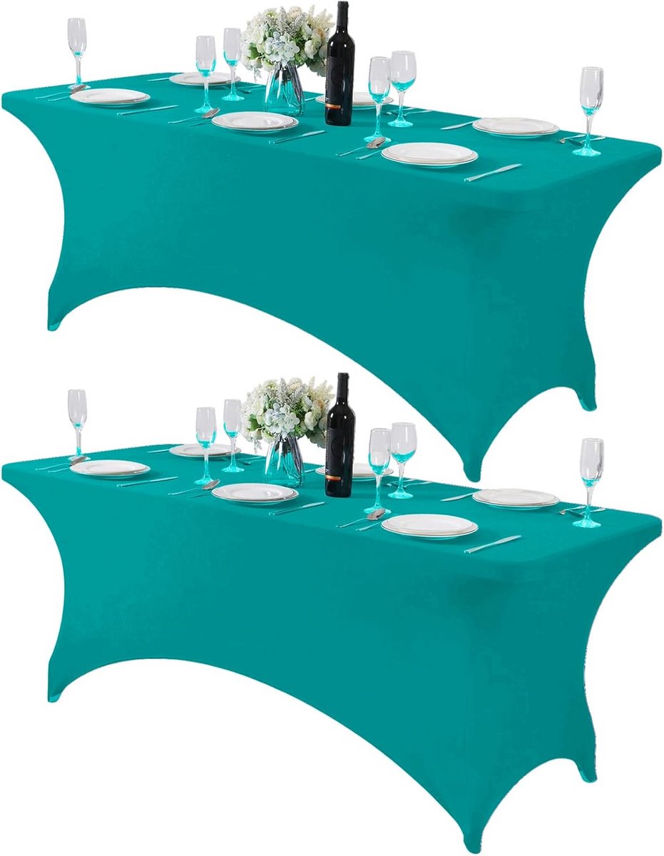 Set van 2 Elastische Tafelhoezen voor 6ft, 4ft en 8ft Tafels