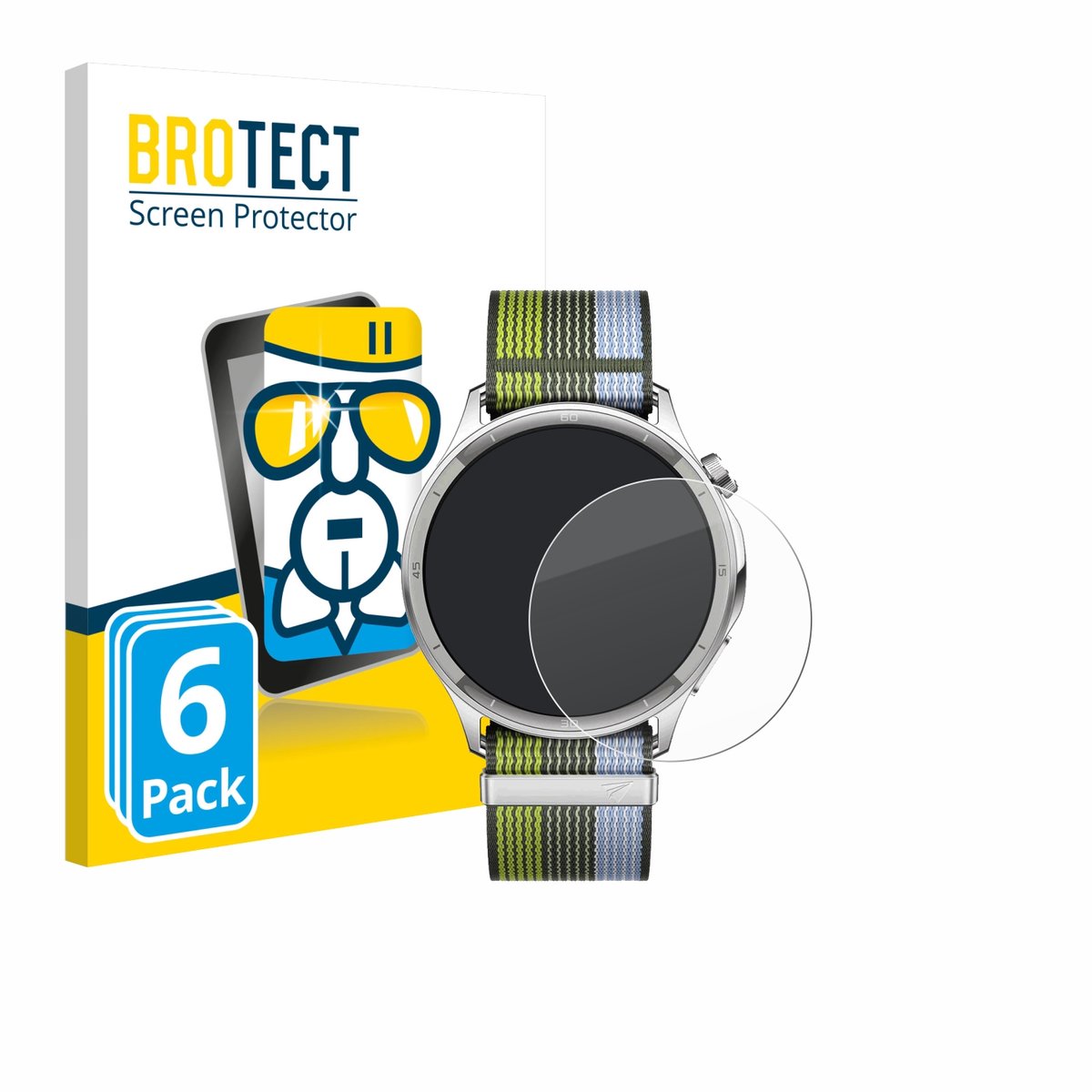 Screenprotector 6 Stuks voor Oppo Watch S Beschermglas transparant