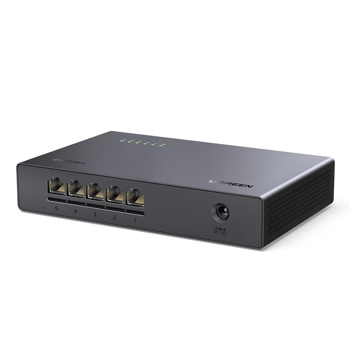 5-Poorts 2.5G LAN Netwerkswitch - Onbeheerd en Stil voor Desktop of Wandmontage