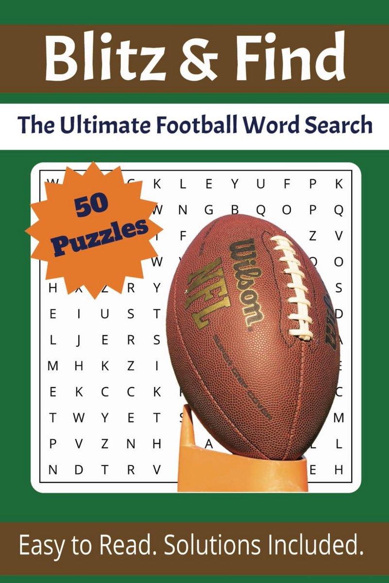 Voetbal Woordzoeker Puzzelboek met 50 Uitdagende Puzzels en 300 Woorden