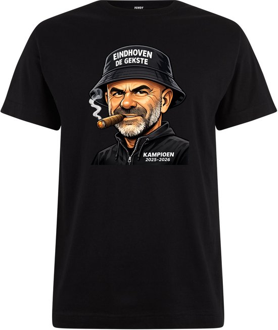 T-shirt Sigaar Bucket Hat Peter Bosz | Eindhoven | Shirt Kampioen 2025-2026 | Geen officieel PSV Artikel | zwart | maat 3XL