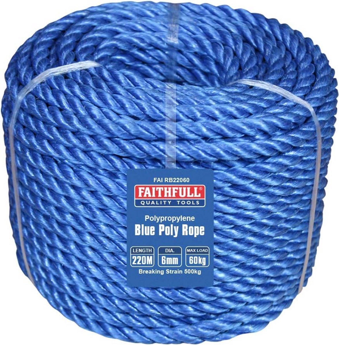 Sterk Blauw Polypropyleen Touw 12mm Dik 30m - Voor Klussen en Algemeen Gebruik