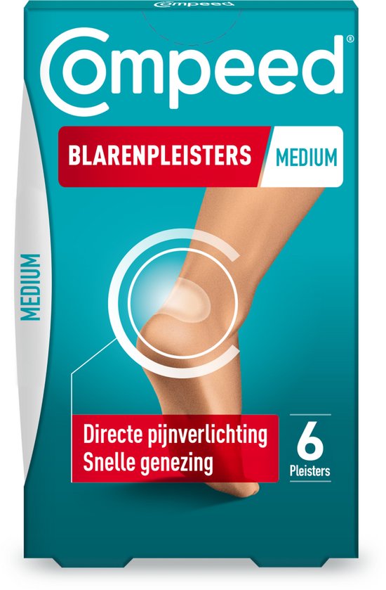Compeed Blarenpleisters medium - Blarenpleisters - blarenpleisters bieden directe pijnverlichting, snellere genezing - 6 stuks