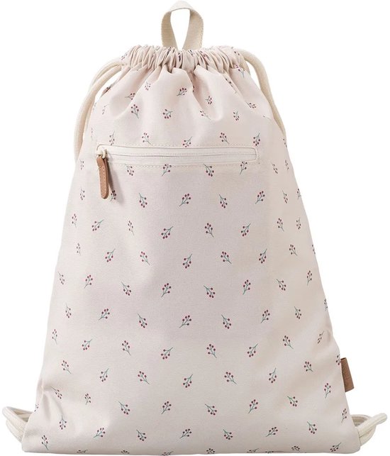 Fresk Zwemtas Meisjes - Gymtas - Waterafstotende Strandrugzak voor Kinderen – Zwemzak met Ophanglus - 38 x 27 cm - Ecru - Berries