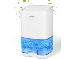 Dreamhigh® 1000 ml Luchtontvochtiger – Elektrische Ontvochtiger – Geruisloos en Efficiënt – Compact – ABS – Overloopbeveiliging – voor Slaapkamer en Badkamer – Ontvochtiging 350 ml/dag – Wit