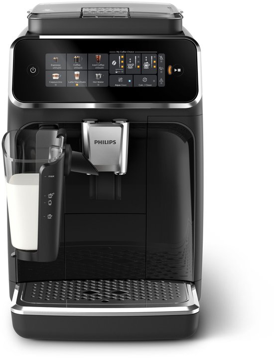 Philips 3300 Series LatteGo EP3341/50 - Espressomachine - 5 Soorten Koffie + Heet Water - Zwart / Chroom - + AquaClean Filter