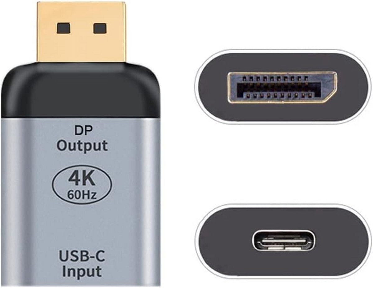 USB C naar DisplayPort Adapter 4K 60Hz voor Laptops en Tablets