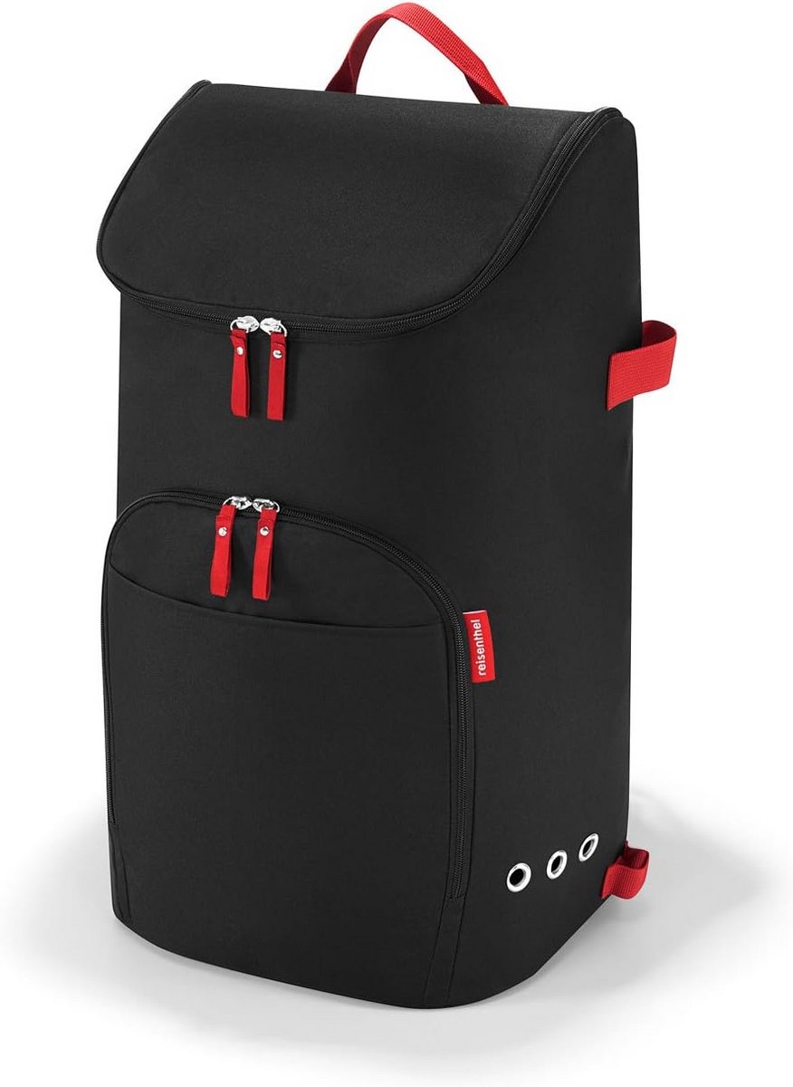 Grote boodschappentas 45L voor trolley of schouderdraag, zwart