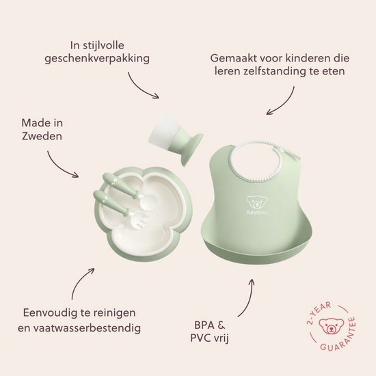 BabyBjörn Baby Serviesset - 5 delig - Pastelgroen van Babybjörn — afbeelding 4